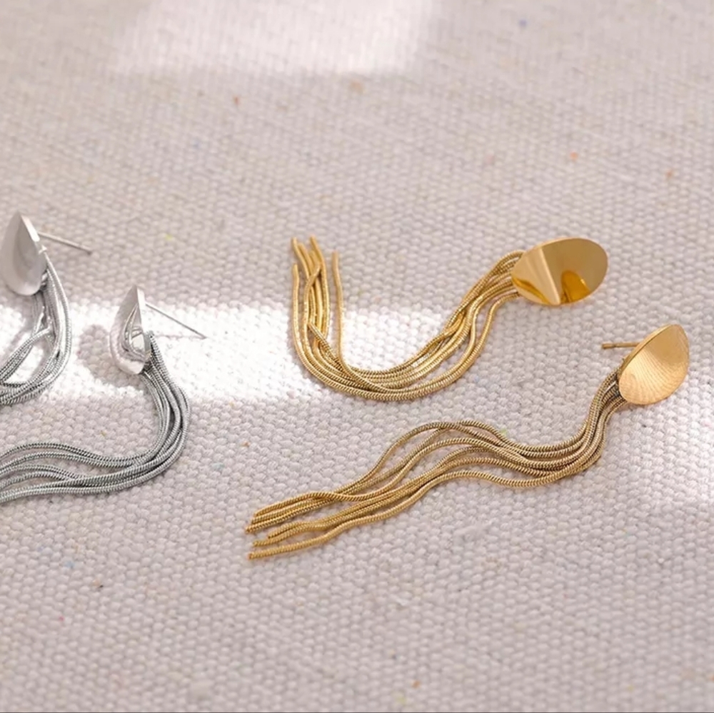 Amazing Long Tassel Earrings - Picture 5 of 7